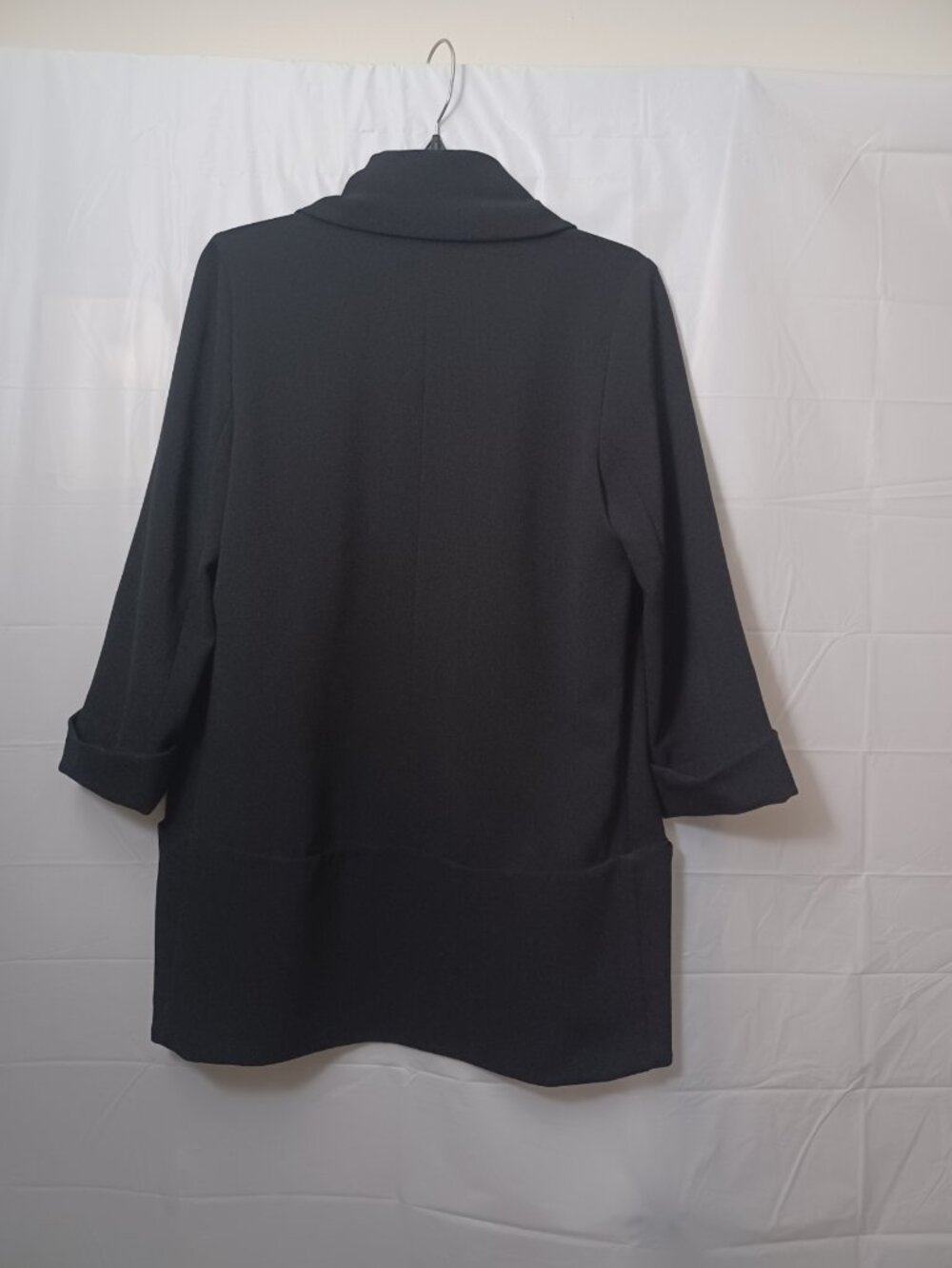 ARITZIA WILFRED CHEVALIER BLAZER LIGHTWEIGHT DRAPED OPEN FRONT BLACK SIZE 8 - Picture 8 of 15
